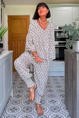 Ren Tiles of Marrakesh X Ali Ash Shirring Cuff Pant